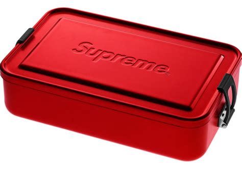 supreme sigg metal box size|Supreme SIGG Large Metal Box Plus Red .